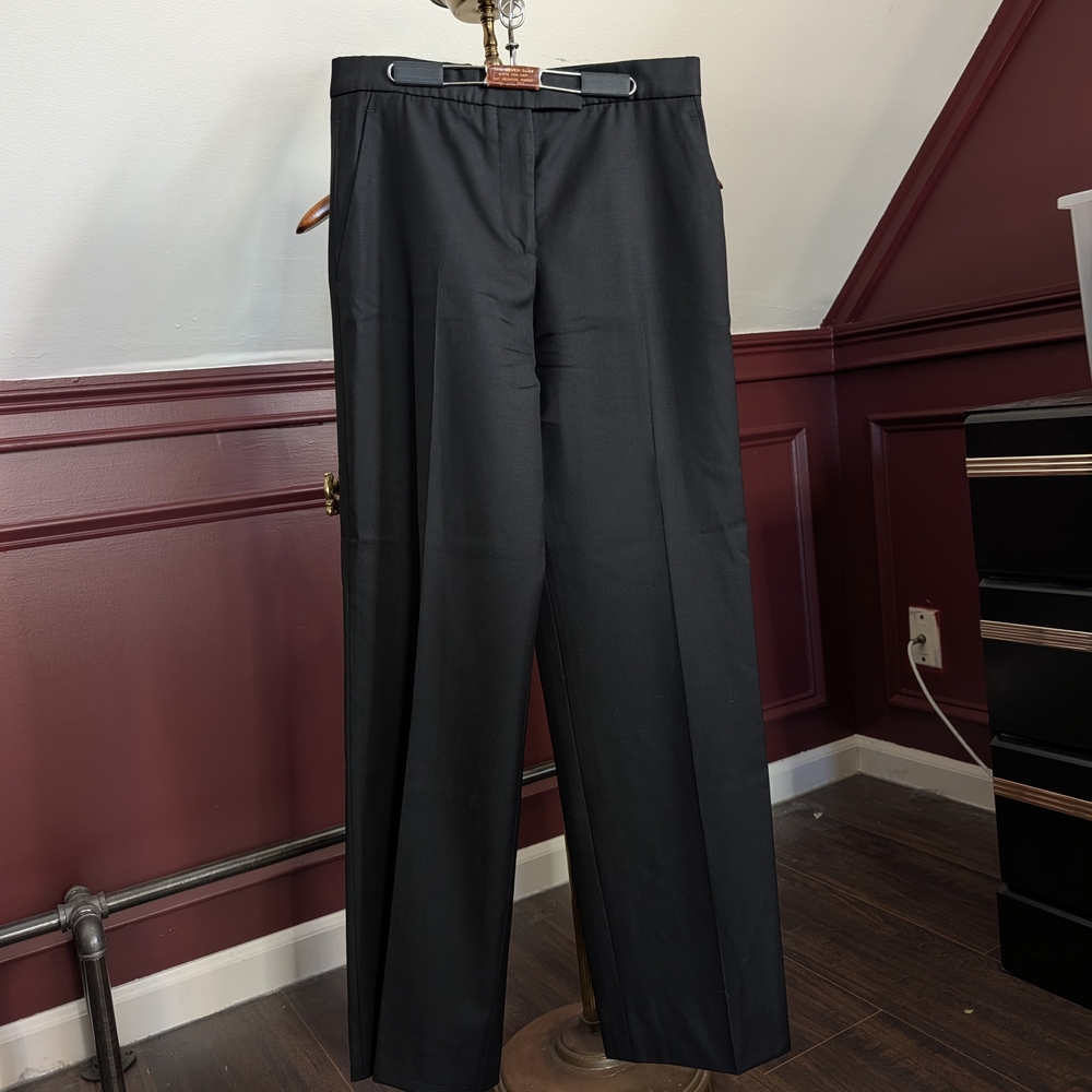 Alexander McQueen Vintage FW1998 Black Wide-eyed Wool Twill Trousers Pants